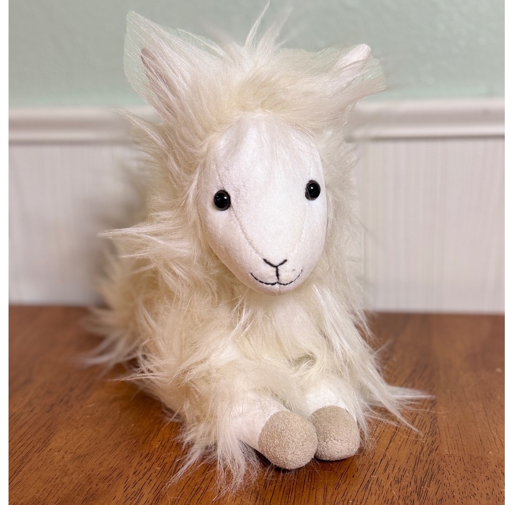 Pottery Barn Kids Fur Friends Llama Plush Stuffed Animal Alpaca 12 inch
